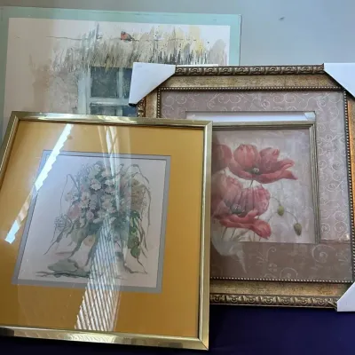 4PC Garden Charm Framed Art Collection