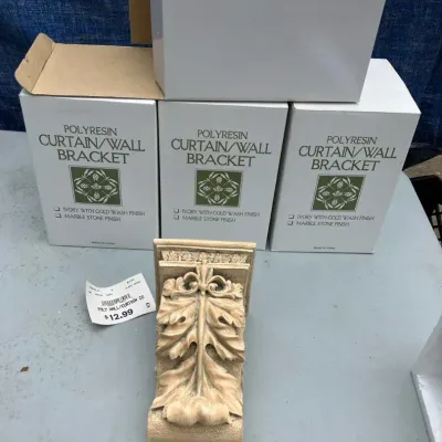 Four Curtain/Wall Brackets 