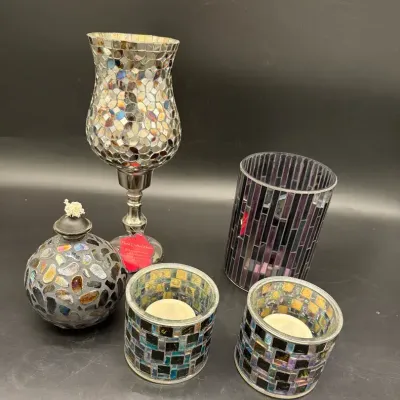 Mosaic Candle Holder Lot
