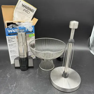 Automatic Wine Bottle Opener, Fruit Bowl And Paper Towel Holder