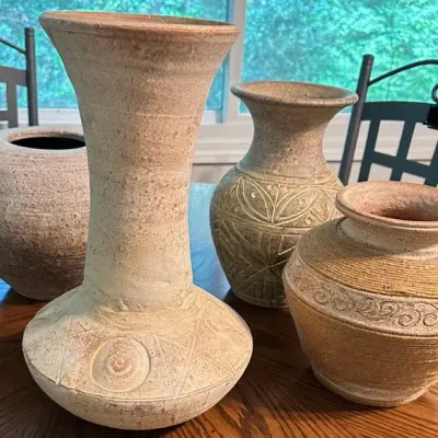 Assorted Decorative Pottery Vases & Vessels