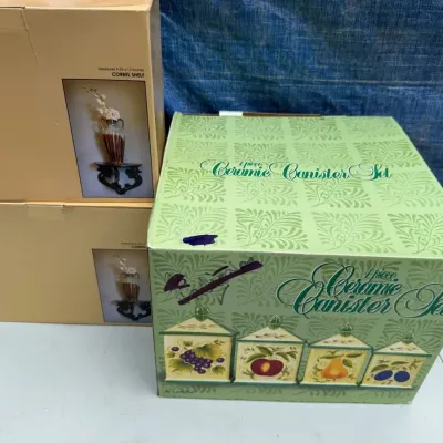 Beautiful Kitchen Canister Set and Sconces