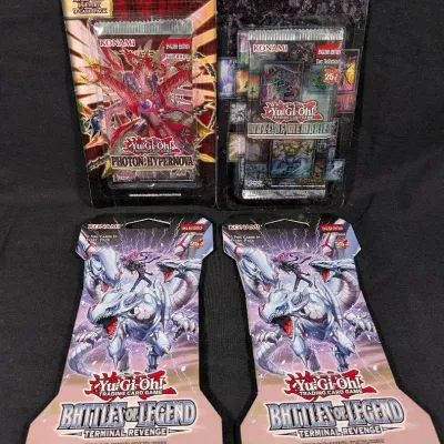 (4) YuGi-Oh Sealed Card Booster Packs - All New, Sealed, Never Opened