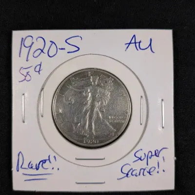 RARE 1920-S Silver Walking Liberty Half Dollar - High Grade
