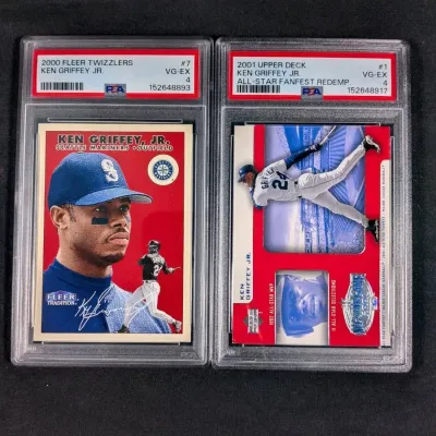 2000 & 2001 Ken Griffey Jr Cards - Both PSA Graded