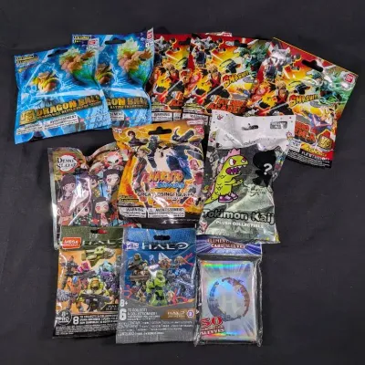 (10) Sealed Collector Packs Of Cards/Toys/Etc Of Anime & Video Games