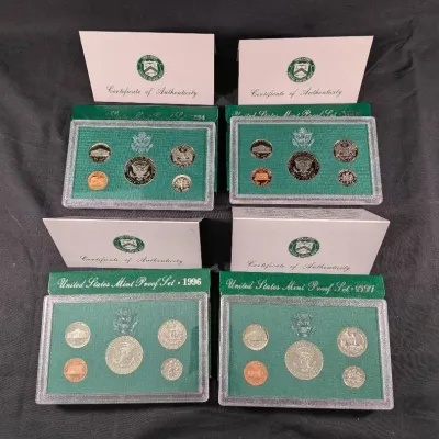 (4) Different US Mint Proof Sets 1994-1997 - All Original Proof Sets