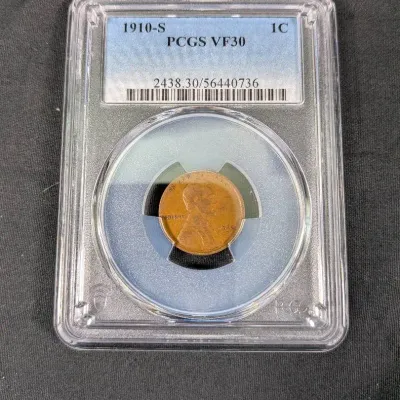 1910-S Lincoln Cent VF-30 PCGS - Key Date!
