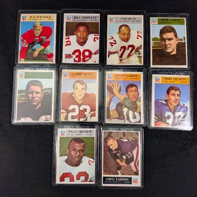 (10) Different 1966 Philadelphia Football Cards - Some Rookie Cards