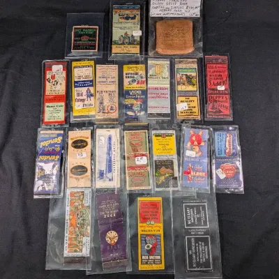 (20) Different Old Matchbook Covers & Old N.J. Bank Coin Purse