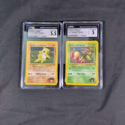 (2) 2000 Pokemon Cards Gym Heroes - CGC Graded