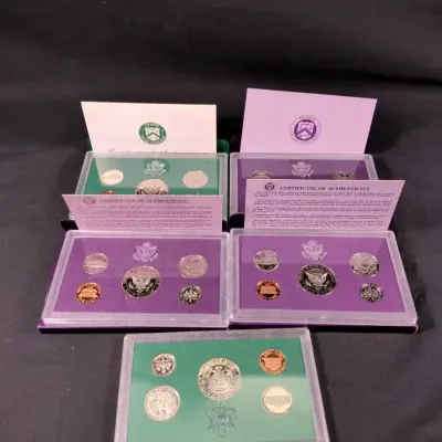 (5) 1988, 92, 93, 94, 96US Mint Proof Sets All Original Proof Sets