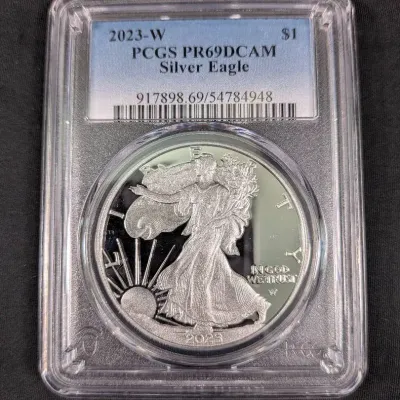 2023-W Proof $1 1oz Pure Silver Eagle - PR-69DCAM By PCGS