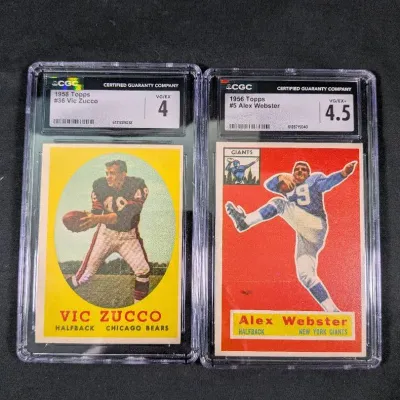 1956 & 1958 Topps Football Cards - CGC Graded
