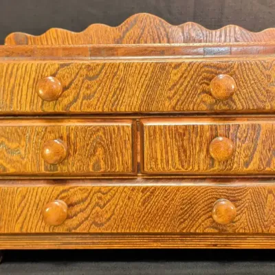 Miniature Wooden Chest Of Drawers 