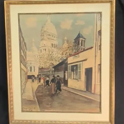 Maurice Utrillo "Sacre Coeur de Montmarte" Framed Print