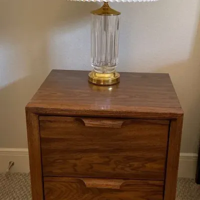 Modern Nightstand, Faux Wood