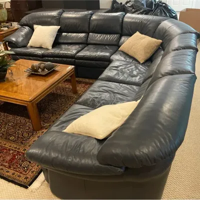 Innovations, Fine Leather Sofa From Italy 