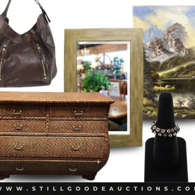 Sale Photo Thumbnail #6: Artwork, Sterling silver, jewelry, furniture, antiques, lighting, designer handbags, tools, Louis Icart prints, antique coins, Keurig, vintage Little Golden Books, pet supplies, milk glass, Oreck vacuum cleaner, garden art, Department 56 houses, camping s