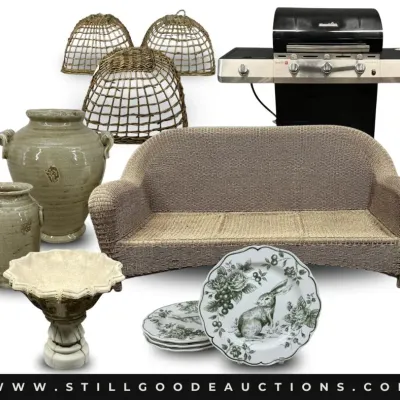 Sale Photo Thumbnail #9: Artwork, Sterling silver, jewelry, furniture, antiques, lighting, designer handbags, tools, Louis Icart prints, antique coins, Keurig, vintage Little Golden Books, pet supplies, milk glass, Oreck vacuum cleaner, garden art, Department 56 houses, camping s
