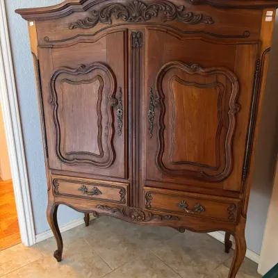 antique sideboard cabinet hand carved molding