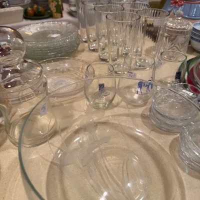 pyrex and glassware