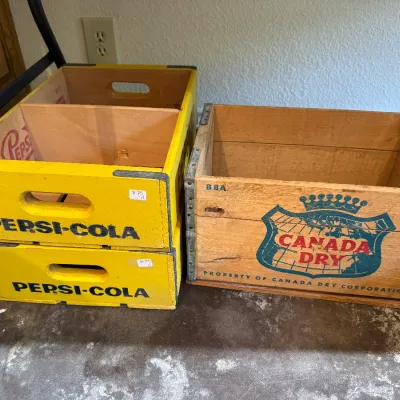 pepsi cola wooden crates