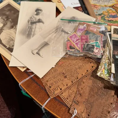 vintage postcards and photos