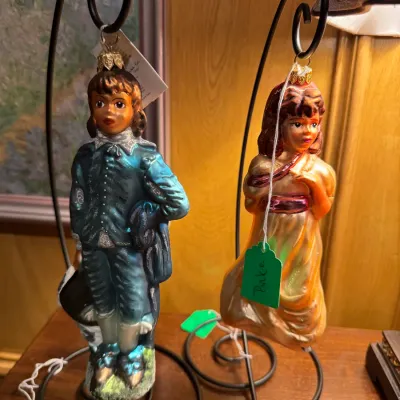 poland radko blue boy and pink lady ornaments