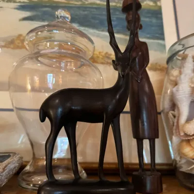 carved ebony wood figurines