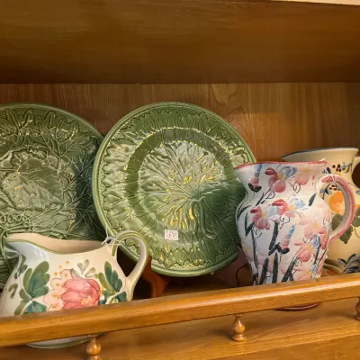collection of pitchers made in italy and portugal