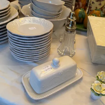 lenox white french perle butter dish and more