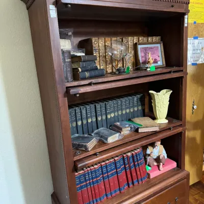 antique cherrywood bookcase