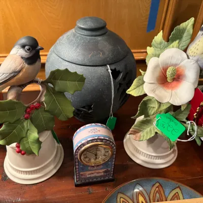 boehm black capped chicadee and yellow throated warbler