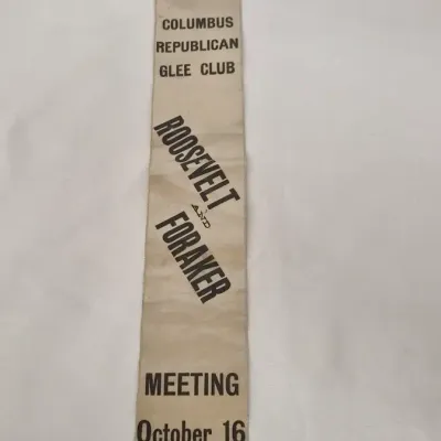 Antique 1900 Roosevelt Political Ribbon Pin