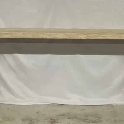Light Rough-hewn Wood Entry Table