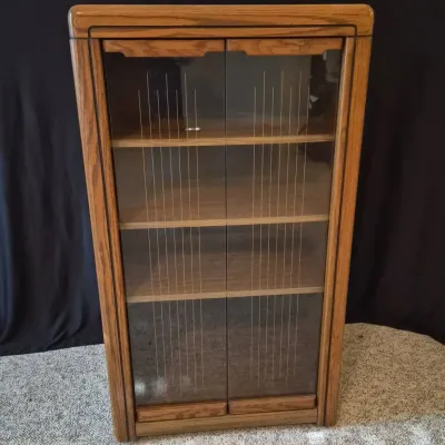 3.5' Wood Media Cabinet On Wheels