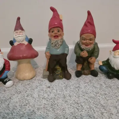 Vintage Heissner Terra Cotta & Unbranded Gnome Lot 