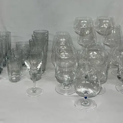 Mixed Crystal/Glassware - Libbey Tumblers, Brandy Snifters & More