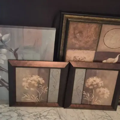 Blue And Brown Wall Art Set