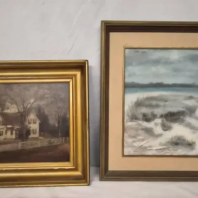 2 Framed Canvas Paintings