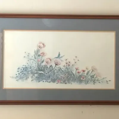 Soft Pastel Floral Watercolor Design By Bertrand 1780/1900 limited edition