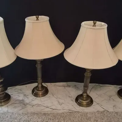 2x2 Large Gold/Brass Lamps