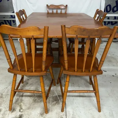 Vintage Dining Room Table & 5 Whitney Chairs
