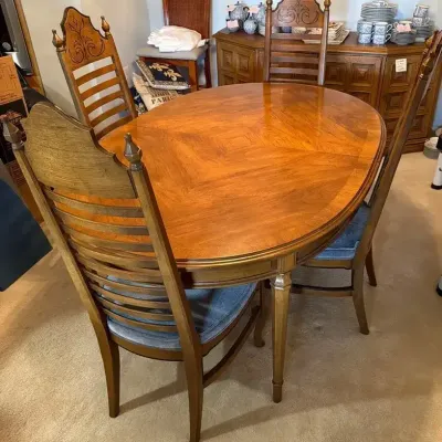 Wooden Dining Table Set With 4 Chairs
