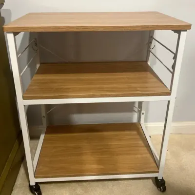 Small Three Shelf Cart With Wheels