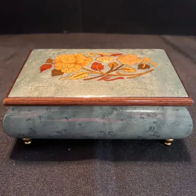 Italian Sorrento Inlaid Wood Music Box