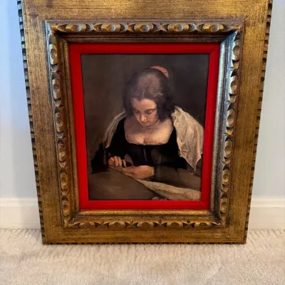 Velasquez "The Needle Woman" Framed Print
