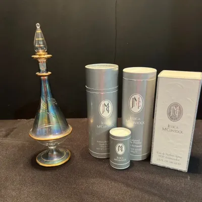 Egyptian Perfume Bottle And Jessica McClintock Perfume Collection 