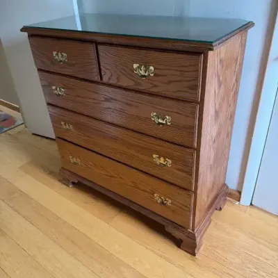 Oak Dresser With Five Drawers